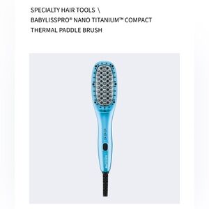 BaBylissPRO Nano Titanium Compact Paddle Brush - Blue